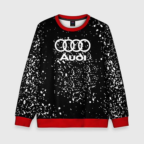Детский свитшот Audi белая краска авто спорт / 3D-Красный – фото 1