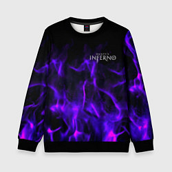 Детский свитшот Dantes Inferno flame neon