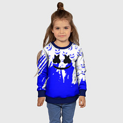 Свитшот детский Marshmello dj blue pattern music band, цвет: 3D-синий — фото 2