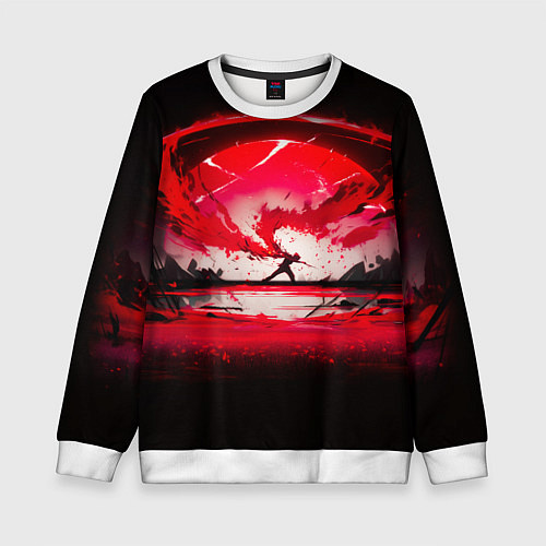 Детский свитшот Танец в последних лучах солнца / 3D-Белый – фото 1