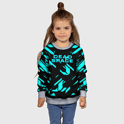 Свитшот детский Dead space айзек стиль неоновая броня, цвет: 3D-меланж — фото 2