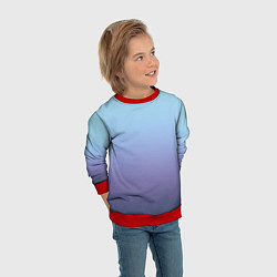 Свитшот детский Градиент фиолетово голубой, цвет: 3D-красный — фото 2
