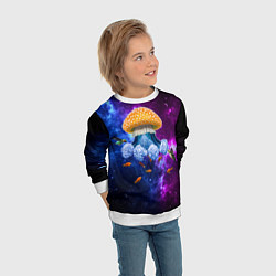 Свитшот детский Space mushroom, цвет: 3D-белый — фото 2