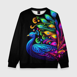 Детский свитшот Neon peacock - art