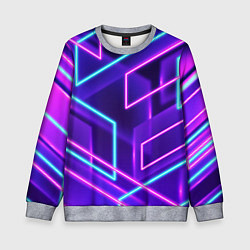 Свитшот детский Neon Geometric, цвет: 3D-меланж