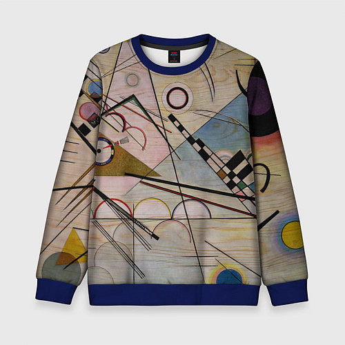 Детский свитшот Неизвестные фигуры / 3D-Синий – фото 1