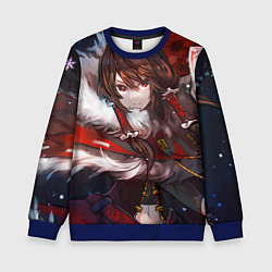 Свитшот детский Touhou Project Рейму Winter, цвет: 3D-синий