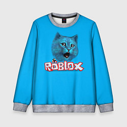 Детский свитшот Roblox синий кот