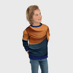 Свитшот детский Оранжевая и синяя абстракция, цвет: 3D-синий — фото 2