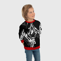 Свитшот детский Assassins Creed: Mirage - каллиграфия, цвет: 3D-красный — фото 2