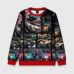 Свитшот детский Japanese jdm art, цвет: 3D-красный