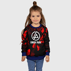 Свитшот детский Linkin park краски текстуры, цвет: 3D-синий — фото 2