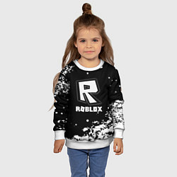 Свитшот детский Roblox белая краска, цвет: 3D-белый — фото 2