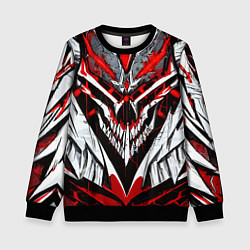 Детский свитшот Агрессивный череп белый и красный