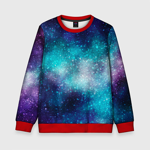 Детский свитшот Космические туманности / 3D-Красный – фото 1