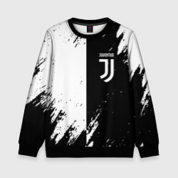 Свитшот детский Juventus краски чёрнобелые, цвет: 3D-черный