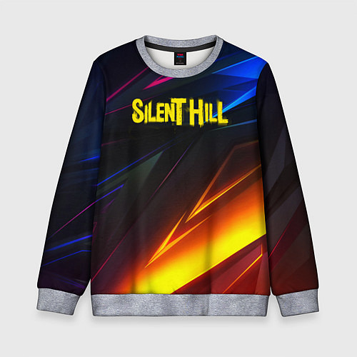 Детский свитшот Silent hill stripes neon / 3D-Меланж – фото 1