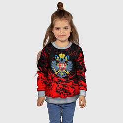 Свитшот детский Имперский греб России краски, цвет: 3D-меланж — фото 2