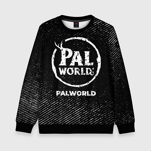 Детский свитшот Palworld с потертостями на темном фоне / 3D-Черный – фото 1