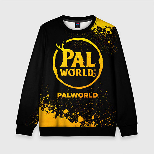 Детский свитшот Palworld - gold gradient / 3D-Черный – фото 1