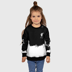 Свитшот детский Liverpool текстура, цвет: 3D-черный — фото 2