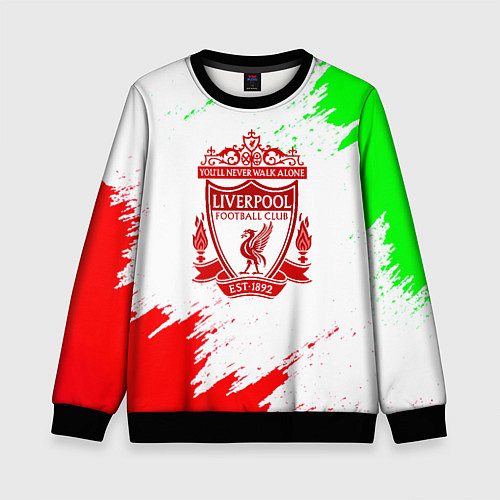 Детский свитшот Liverpool краски спорт / 3D-Черный – фото 1
