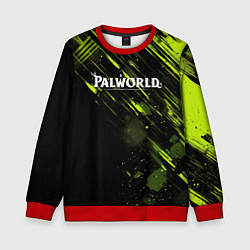 Свитшот детский Palworld logo black green, цвет: 3D-красный