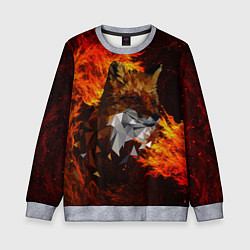 Детский свитшот Fire fox flame