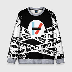 Детский свитшот Twenty one pilots stripes steel