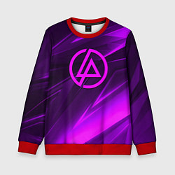 Детский свитшот Linkin park neon stripes logo