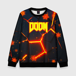 Детский свитшот Doom плиты лого в огне