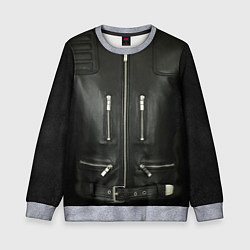Свитшот детский Terminator first - leather jacket, цвет: 3D-меланж