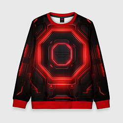 Свитшот детский Nvidia style black and red neon, цвет: 3D-красный