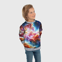 Свитшот детский The cosmic nebula, цвет: 3D-меланж — фото 2