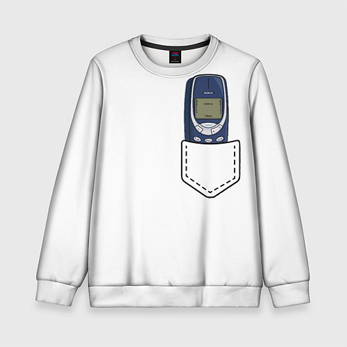 Детский свитшот Нокиа 3310 в стиле 90х / 3D-Белый – фото 1