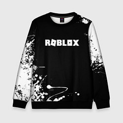 Свитшот детский Roblox текстура краски белые, цвет: 3D-черный