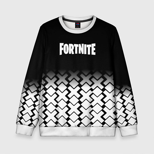 Детский свитшот Fortnite game pattern / 3D-Белый – фото 1