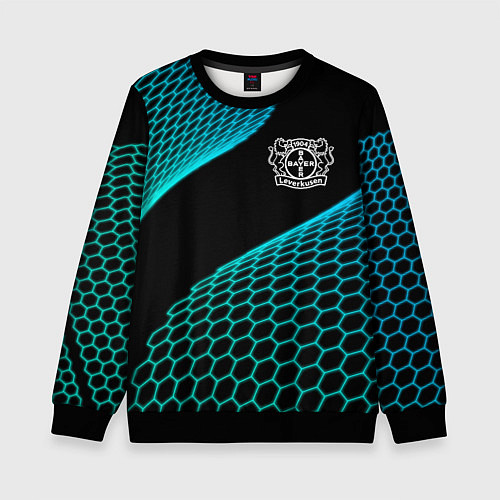 Детский свитшот Bayer 04 football net / 3D-Черный – фото 1