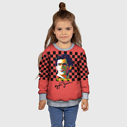 Свитшот детский Айртон Сенна гонщик, цвет: 3D-меланж — фото 2