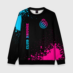 Детский свитшот Club Brugge - neon gradient вертикально