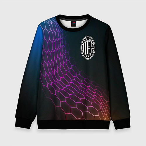 Детский свитшот AC Milan футбольная сетка / 3D-Черный – фото 1