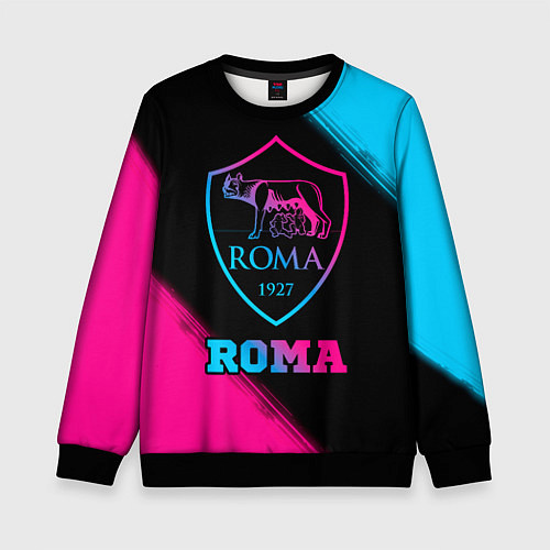 Детский свитшот Roma - neon gradient / 3D-Черный – фото 1