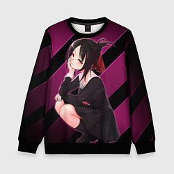 Свитшот детский Кагуя из Kaguya sama wa Kokurasetai, цвет: 3D-черный