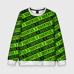 Свитшот детский Juventus green pattern sport, цвет: 3D-белый