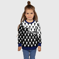 Свитшот детский Billie Eilish pattern black, цвет: 3D-синий — фото 2