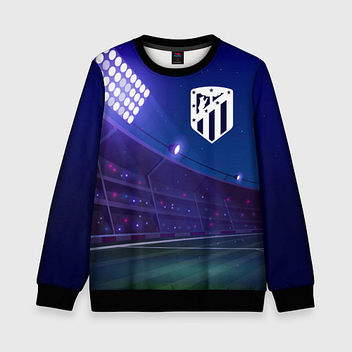 Детский свитшот Atletico Madrid ночное поле / 3D-Черный – фото 1