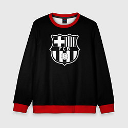 Детский свитшот Barcelona fc club белое лого