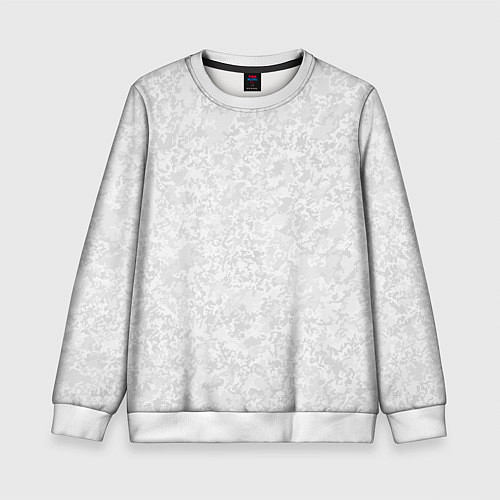 Детский свитшот Светло-серый текстура / 3D-Белый – фото 1