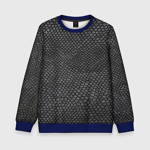 Детский свитшот Текстура змеиная кожа / 3D-Синий – фото 1