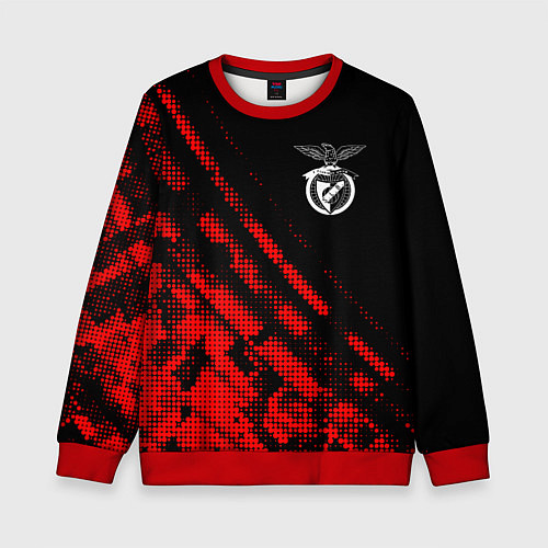 Детский свитшот Benfica sport grunge / 3D-Красный – фото 1